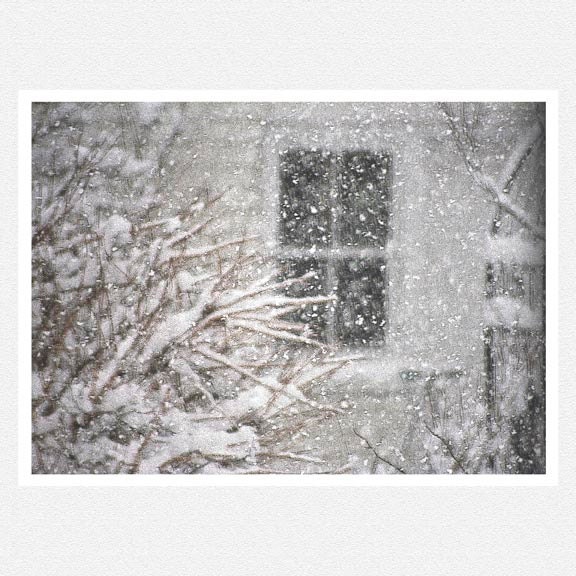 Monochromatic, Snow, black and white, blizzard, winter home decor, Come To My Window, fine art photography print 8x10 - moonlightphotography