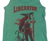 Women's Bicycle Tank Top, The Liberator, in Green - S, M, L, XL