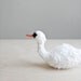 soft sculpture swan / handmade bird