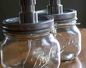 Mason Jar soap dispenser with metal pump. New Pint Ball Elite Jars add modern twist to country farmhouse decor eco friendly
