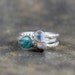 Stacking Rings - Rough Apatite Rough Diamond Moonstone - Sterling Silver Trio - Handmade and Designed by A Second Time