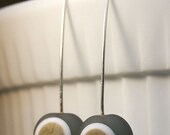 Shades of Grey Candy Glass Pendulum Earrings - aStudiobytheSea