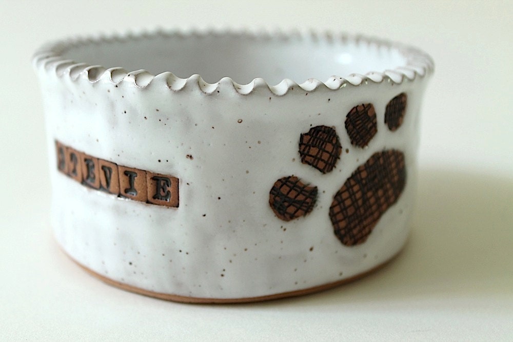 Made to Order: Handmade Personalized Pet Bowl Size Medium