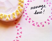 geometric frame rubber stamp - hand carved stamp - jornaling rubber stamp - handmade -  no5