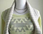 Womens Tee Shirt, Tribal Design, Screen printed, Organic Cotton, Scoop Neck Tee, Long Sleeve