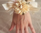 Flowers and Feathers Corsage for the Lovely Ladies, ready to ship