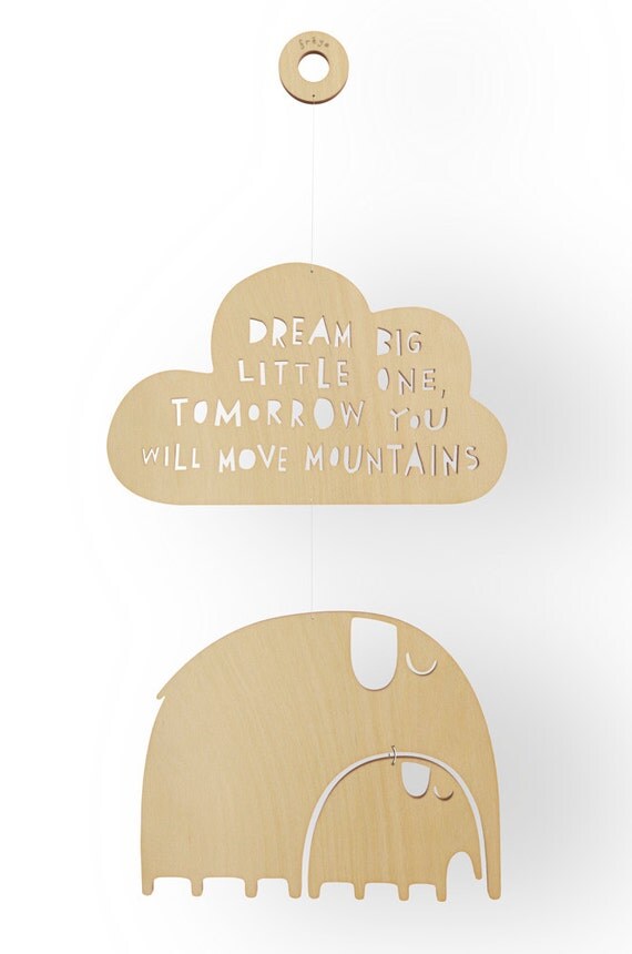ELEPHANT - Wooden Mobile
