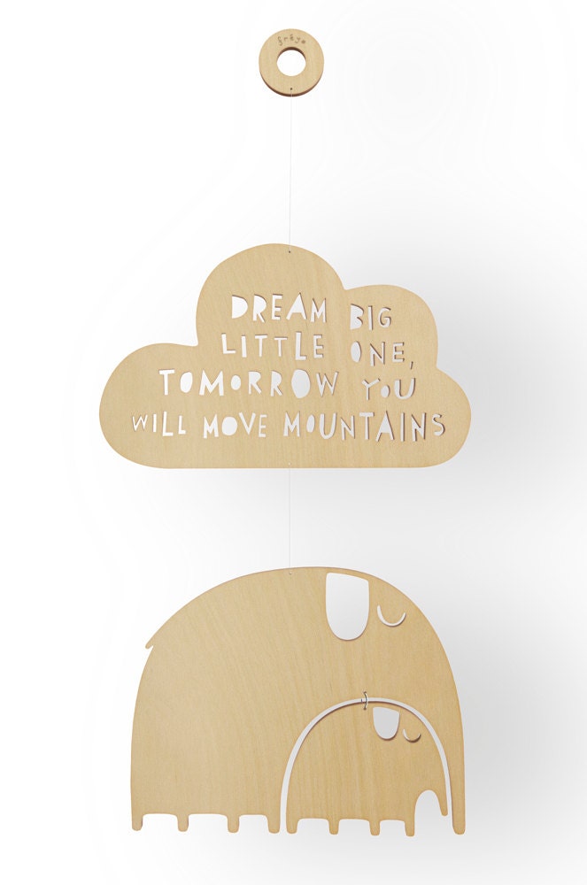 ELEPHANT - Wooden Mobile