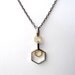 Mens Necklace Geometric Necklace Mixed Metal Jewelry Hexagon For Him and Her