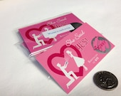 REDUCED 1.25  Heart Design Bridal Shower Scratch Off Game Card Ticket Favor