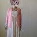 70s Pink Cardigan Sweater Mohair Cardigan Crochet Virgin Suicides