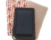 eReader Padded Cozy: The Lady Songwriter, Pink and Goldenrod Guitars READY TO SHIP