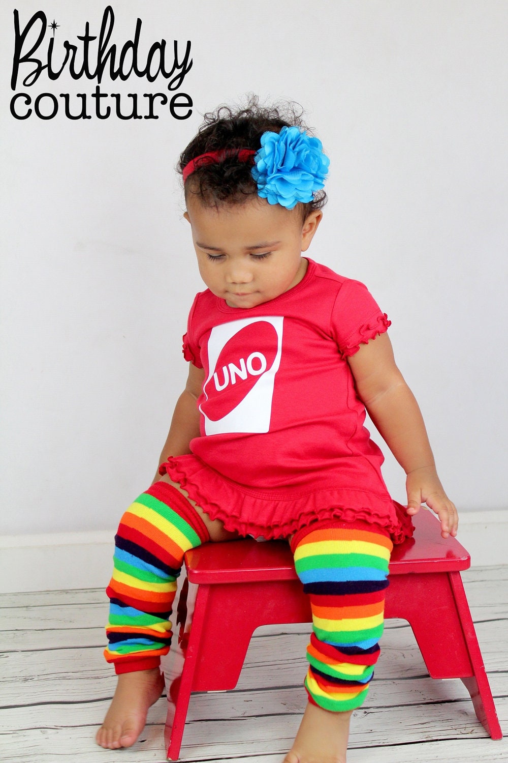 UNO First Birthday Girl Dress in Red - Fun, Unique Outfit for her first birthday -  Excellent Photo Prop
