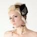 The Cleopatra Gold Leaf Multi Chain Earrings in Black and Gold
