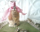 Glass Vanity Bottle Collectible Pharmacy Bottle Shabby Glam