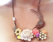 Hummingbird Bliss OOAK  Statement Necklace