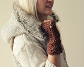 Brown Fingerless Gloves