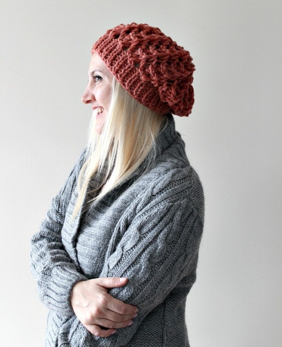 Coral Lacey- Slouchy Hat