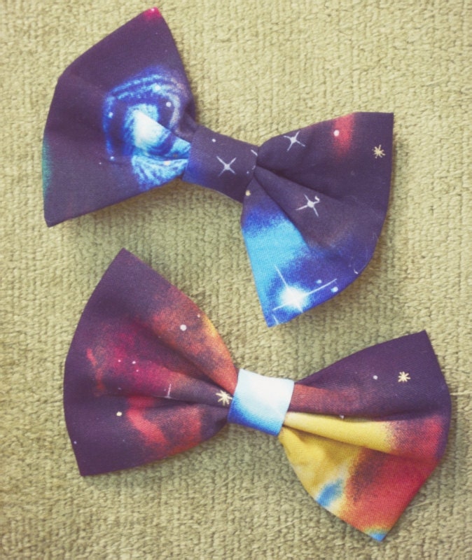 Galaxy Hair Bow / Bow Tie Pin 2