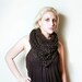 LuLu's Triangle Bandanna Cowl Scarf in Charcoal Grey Confetti