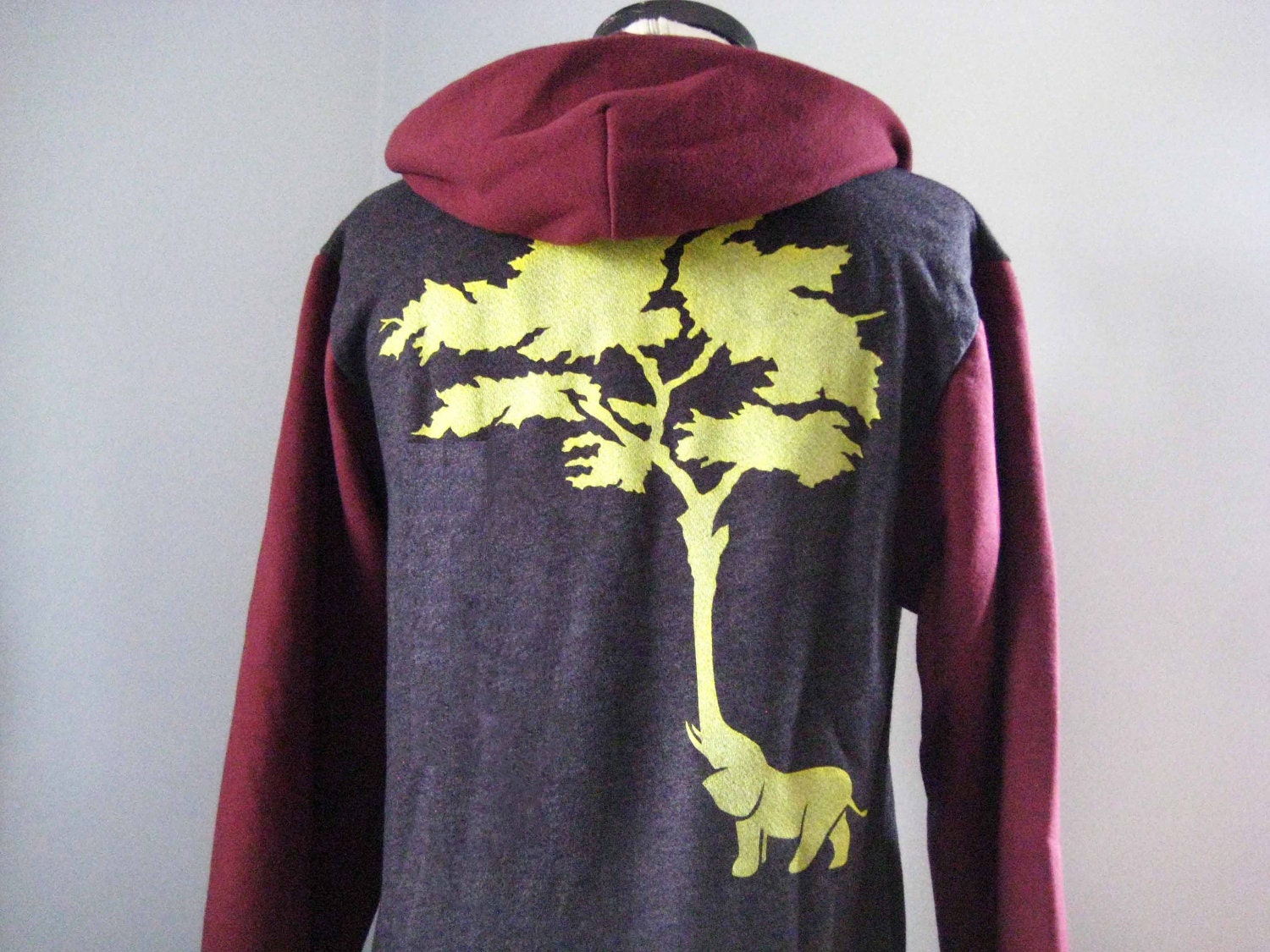 Elephant Tree Zip Hoodie Unisex