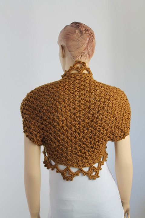 Hand knit Chunky  Shrug Bolero - Spring Fashion - Fall Fashion