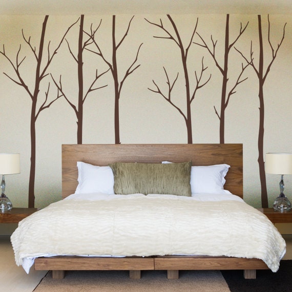 Wall Decal Winter Trees Art Wall Sticker - SimpleShapes