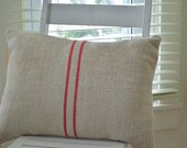 Pillow made from a European Grain Sack