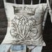 French Crown Cotton and Burlap Pillow Cover