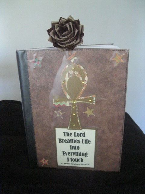 Ankh Journal and Duct Tape Rose pen set or Reflection journal and Duct tape Rose pen set
