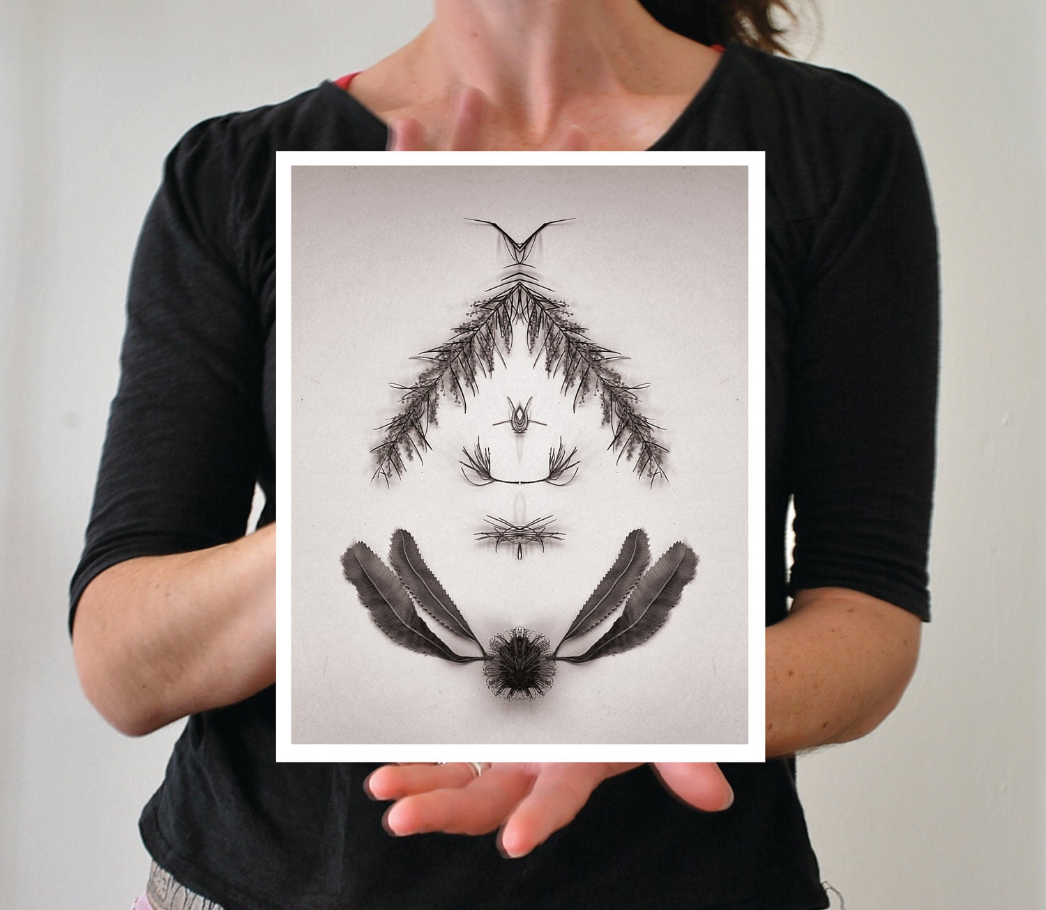 Original fine art photography featuring native botanical photomontage 8" x 10"