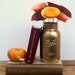 9 Large Paper Flowers, Autumn Inspired Bouquet, Tangerine, Pumpkin, Crimson, Marigold, and Copper