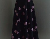 Vintage 1970s Simon Ellis London Black and Pink Skirt