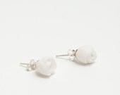 EL PASO Peony Porcelain Stud Earrings- Free Gift Wrapping