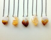 Large Raw Citrine Necklace