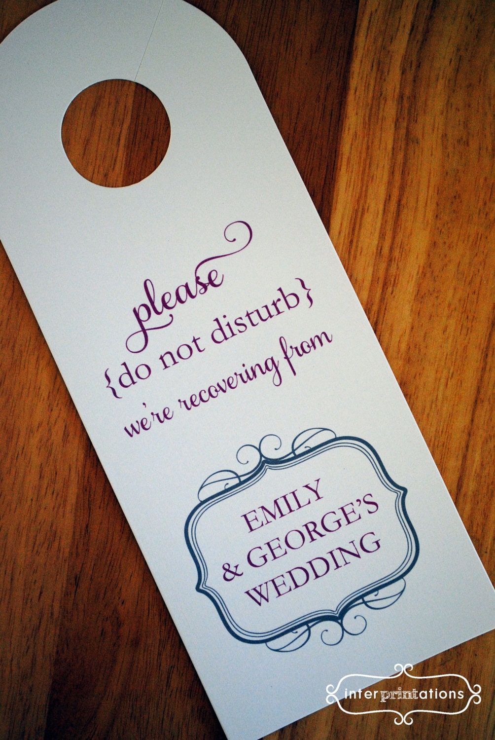 Door Hanger Sign (Sample) - Do Not Disturb (Modern Elegance)