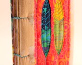 Handmade Journal: 'Bliss' Vibrant Batik Feathers