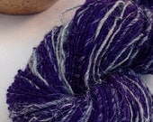Handspun Yarn - Jack Frost Dances Over the Elder Berries -  4oz Singles Art Yarn