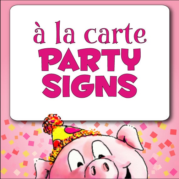 à la Carte PARTY SIGN - DIY Printable Il_570xn