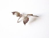 Dryad II - Leaf Branch Bobby Pin - Silver Bridal Hair Pin Bridal Bobby Pin Bridal Hair Clip Woodland Wedding Bridal Hair Accessories Cute