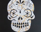 Dia De Los Muertos Map Cut - Custom Made to Order Personalized