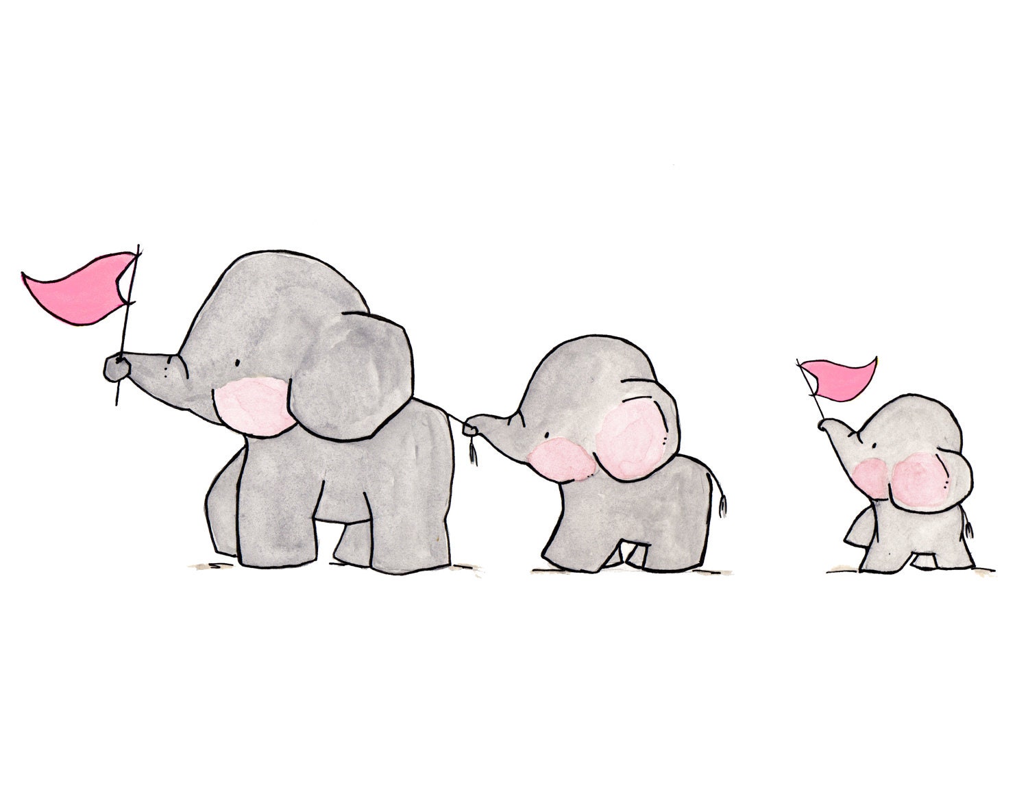 Elephants on Parade 8x10 Archival Print