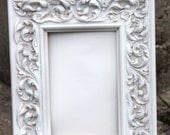 SET OF 10 Ten Vintage Style White Frames Chalkboard Ornate Table Number Frames Signs Picture Frame Baroque Vintage Wedding Shabby Chic 4x6