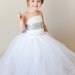 Flower Girl Tutu Dress with the Claire Vintage Rhinestone Sash