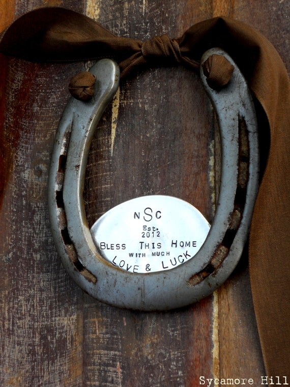 The Monogram Love and Luck Horseshoe - CUSTOM Personalized for Your Home - The Handmade Original by Sycamore Hill