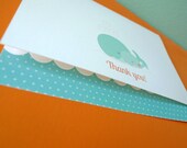 Baby Shower Thank You Note, Whale Thank You Note, Ocean Sea Thank You Note