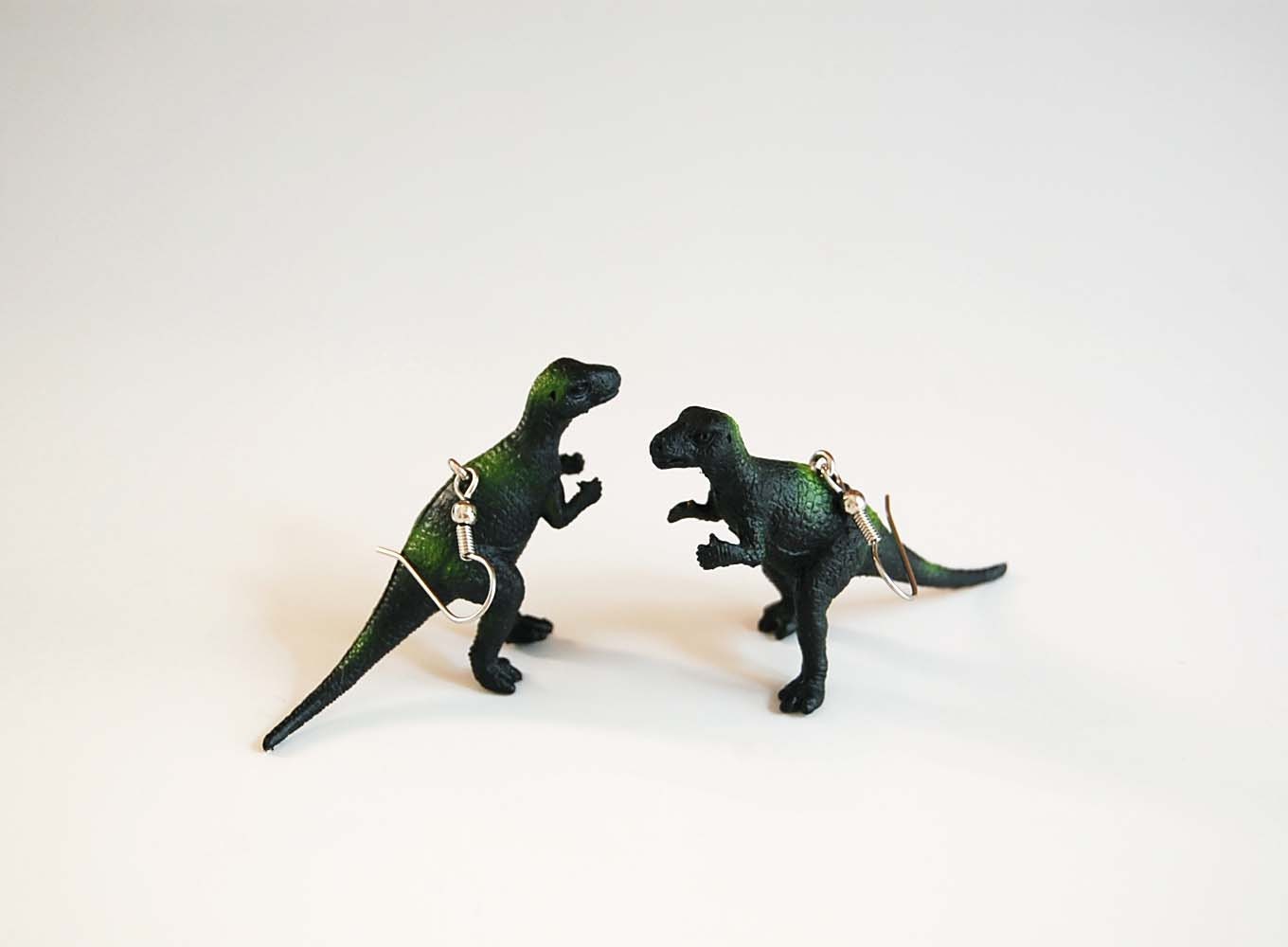 Dinosaur Duo earrings dinosaur jewelry triceratops toy kids dinosaur trex