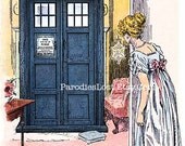 Pride & Prejudice Doctor Who TARDIS Print Jane AUSTEN Elizabeth BENNET Parody