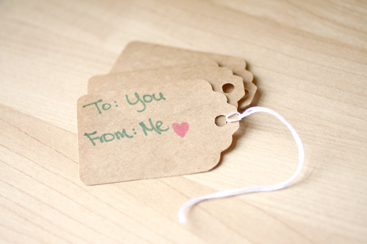 Supplies - Hand Cut Kraft Paper Gift Tags, Individual