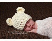 Newborn Crochet Hats, Baby Boy Hats, Baby Bear Hat, Baby Bear Crochet Hat, Baby Bear Knit Hat, Newborn Bear Hat
